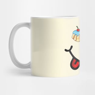 Cupcake & Smile (in the shape of a face) Mug